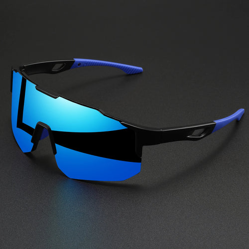 Oversized Colorful Sports Sunglasses - Wraparound Design, UV400 Unisex