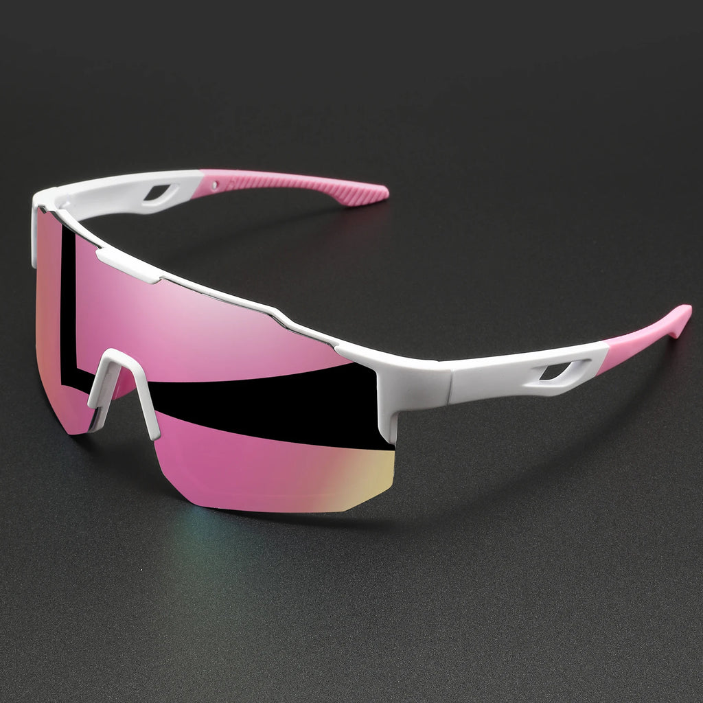 Oversized Colorful Sports Sunglasses - Wraparound Design, UV400 Unisex