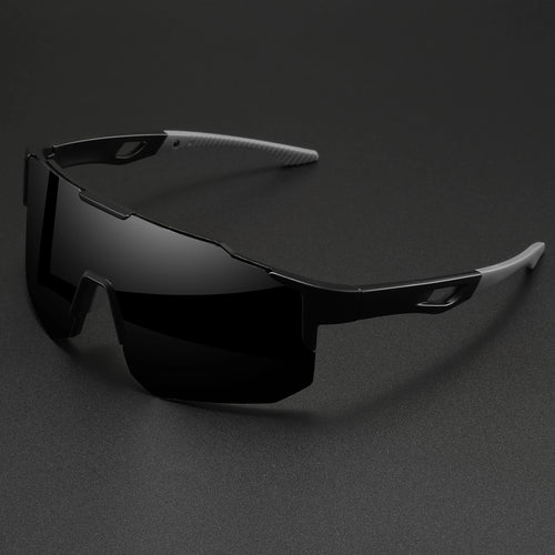 Oversized Colorful Sports Sunglasses - Wraparound Design, UV400 Unisex