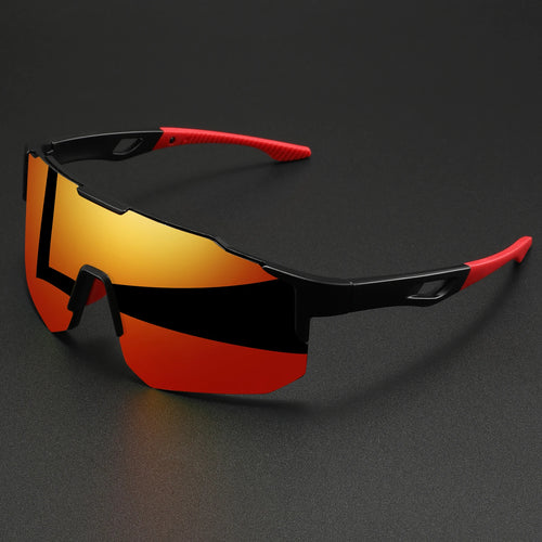 Oversized Colorful Sports Sunglasses - Wraparound Design, UV400 Unisex