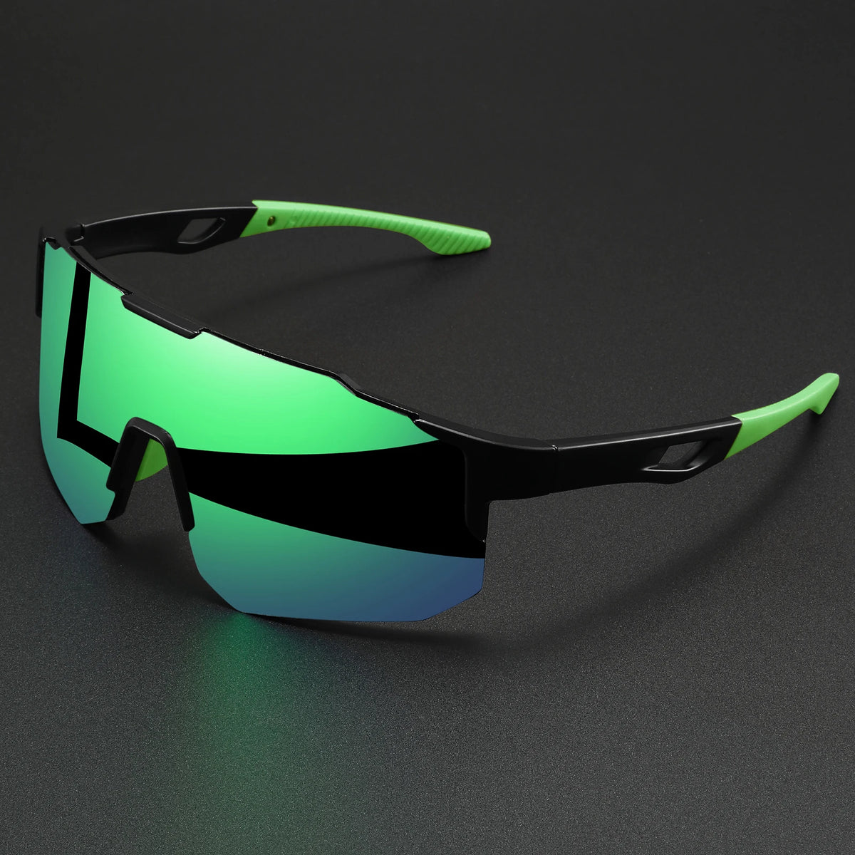 Oversized Colorful Sports Sunglasses - Wraparound Design, UV400 Unisex