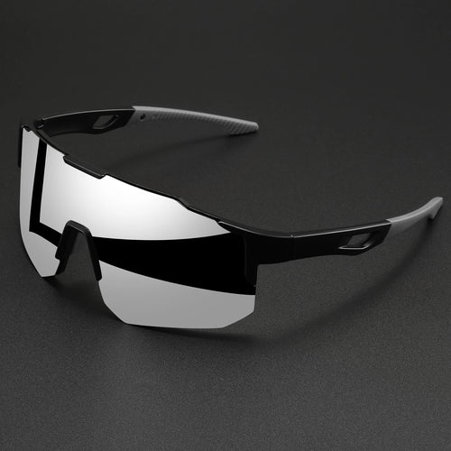 Oversized Colorful Sports Sunglasses - Wraparound Design, UV400 Unisex