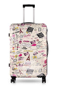 Luggage Suitcase 4 Wheels Trolley Bags for Travel Off White 28 Inches